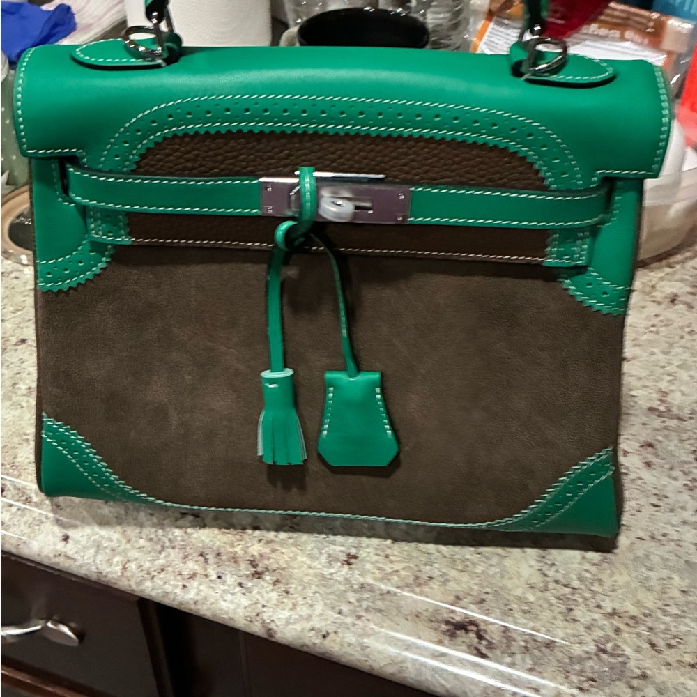 New Green and Brown Handbag